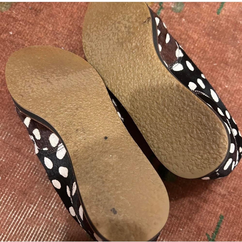 Loeffler Randall lace up pony hair Polka Dot Shoes Size 8 - Picture 7 of 8